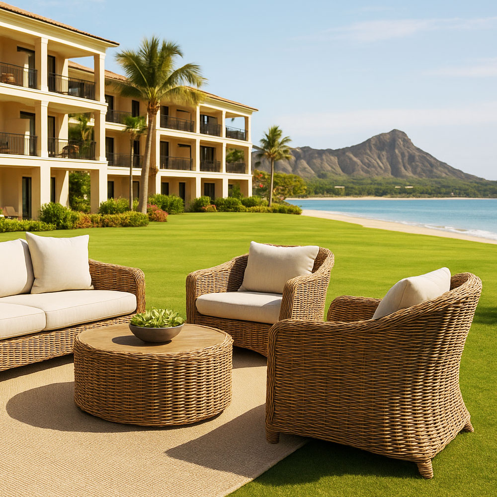 Sustainable Weaving Materials sustainable weaving materials; synthetic rattan and rope for wicker outdoor furniture